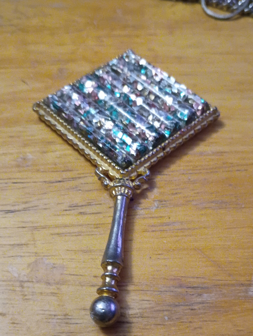 Vintage-Style Gold Vanity Mirror